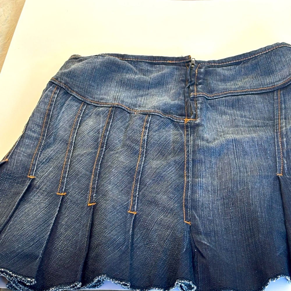 Dollhouse Dark Blue Denim with Orange Stitching